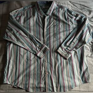 Tommy Bahama men’s Big and tall XXXL Multicolor Striped cotton Shirt